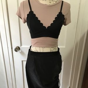 Charlotte Russe Black Asymmetrical Skirt